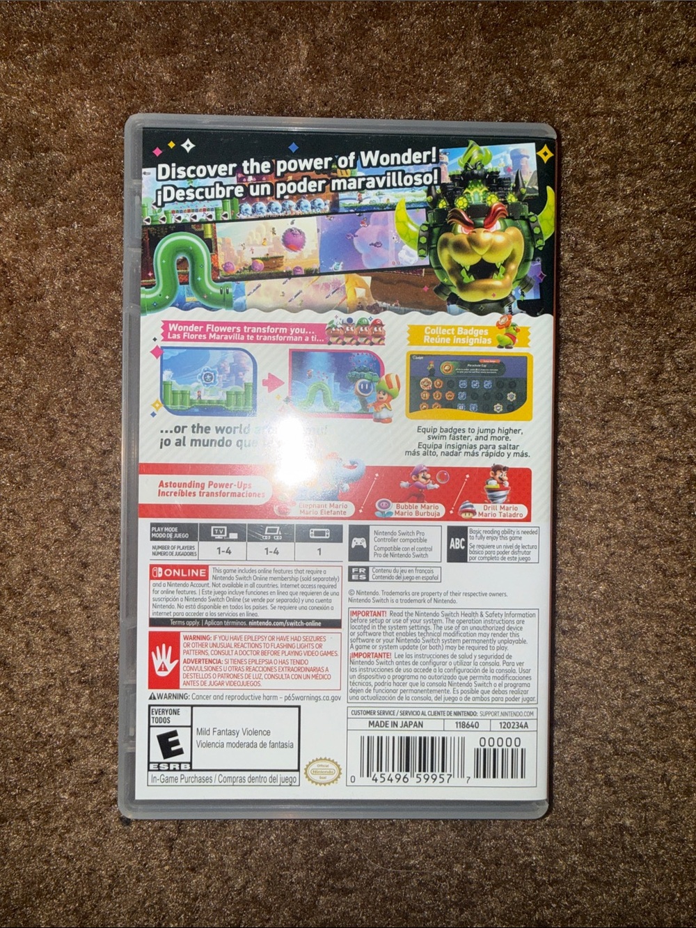 Nintendo Switch Super Mario Bros. Wonder - Colorful Cover - Picture 2 of 3